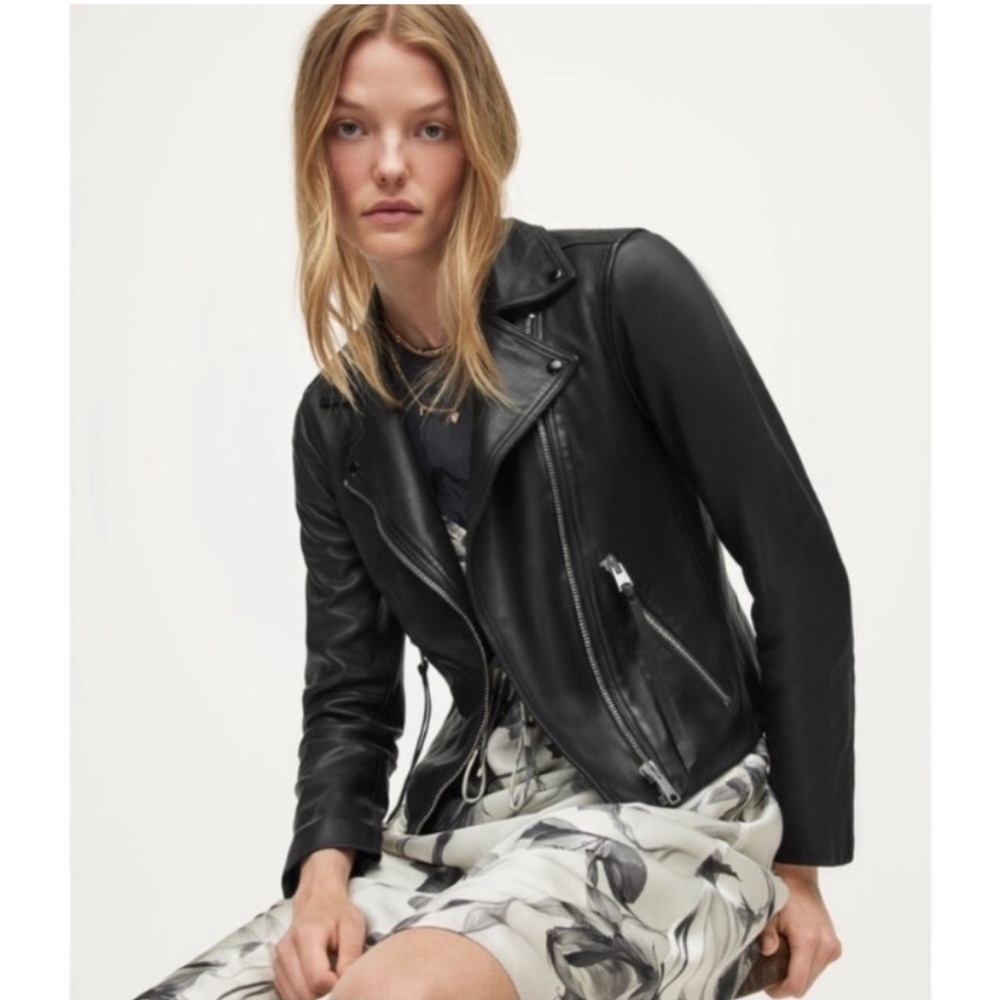 All Saints Black Leather Jacket